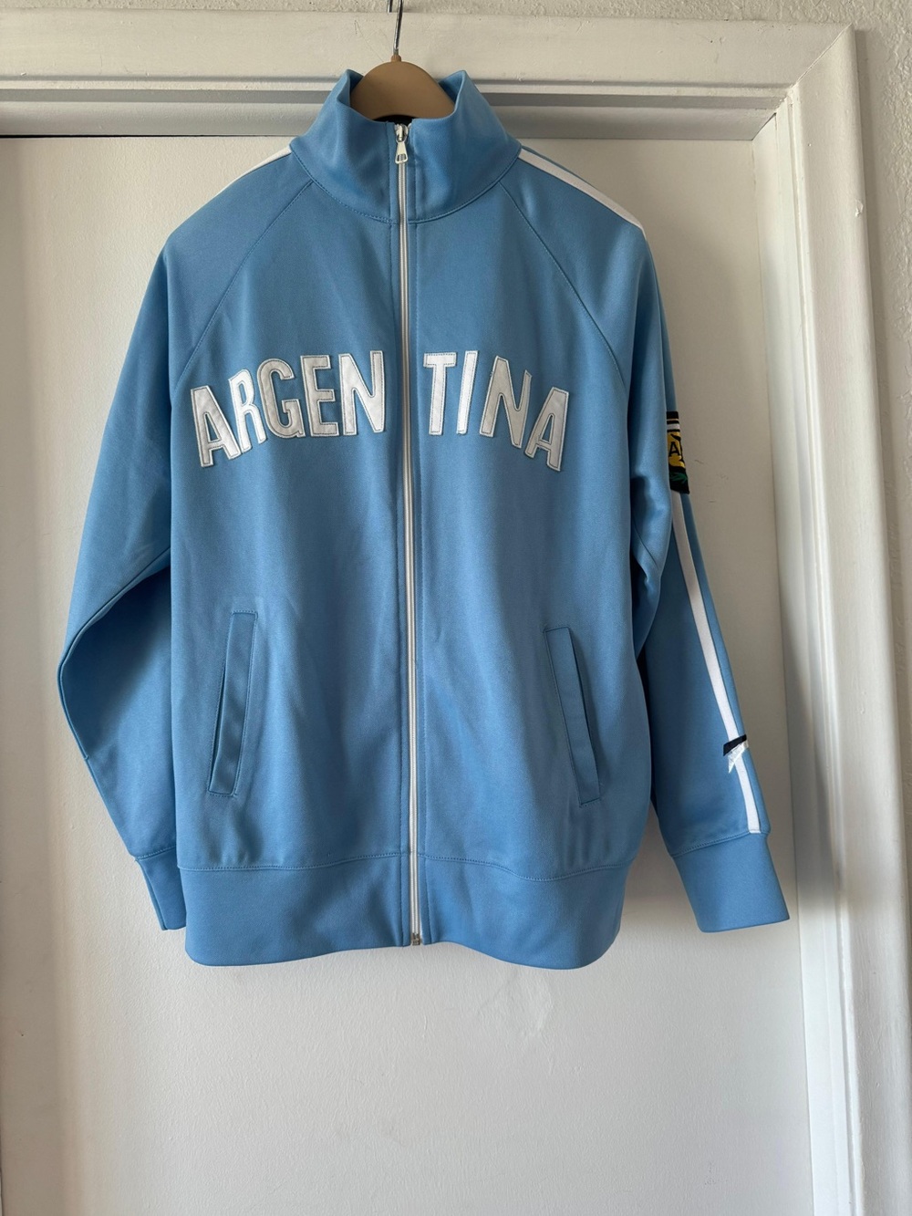Argentina Light Blue Track Jacket - Performance Zip-Up